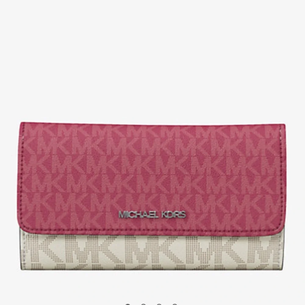MICHAEL KORS Jet Set Travel Signature Logo Tri-Fold Wallet
DARK RASPBERRY MULTI - Picture 2 of 16